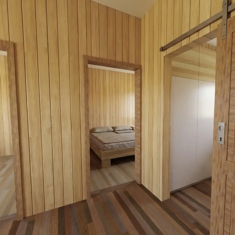 Flur mit Holzverkleidung in einem EuerHaus