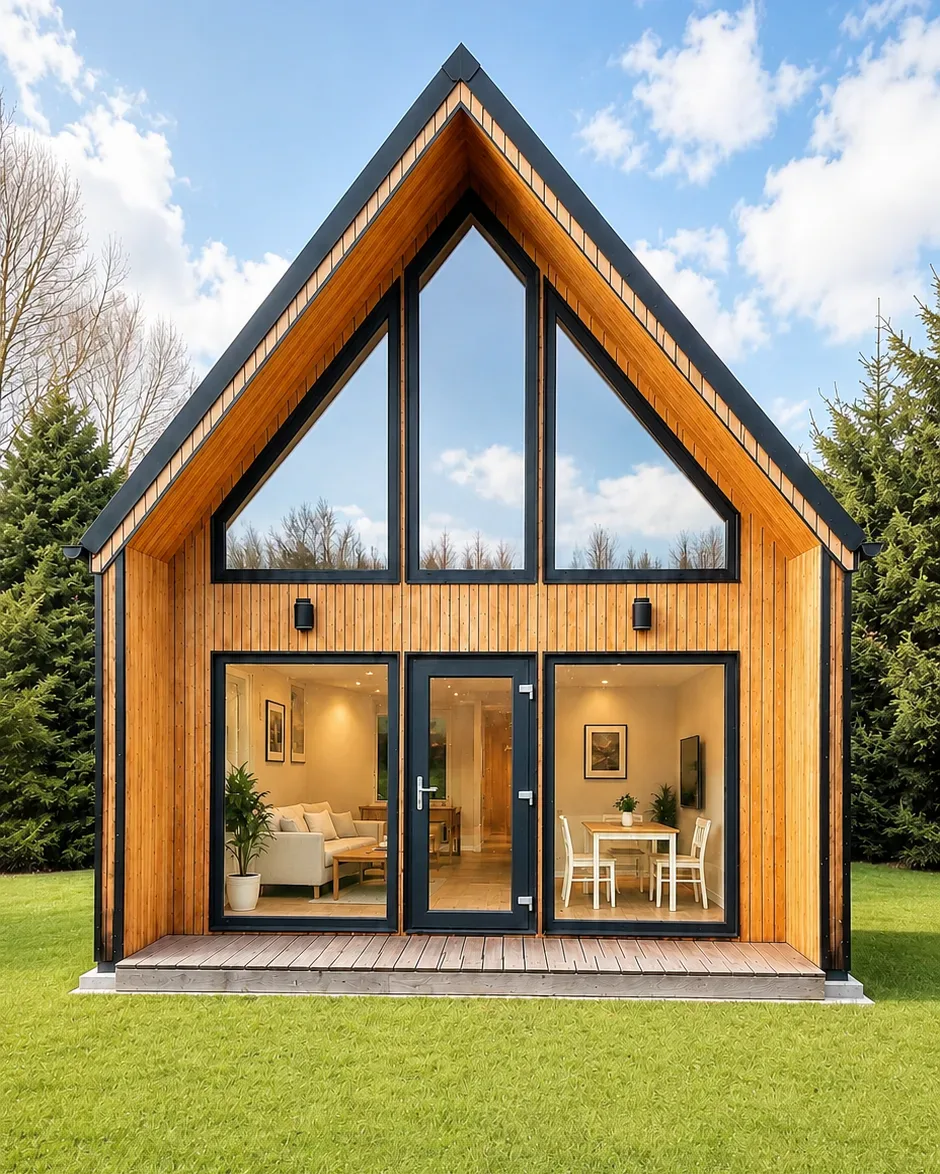 Das SpitzDachHaus – edles Spitzdachhaus aus Holz